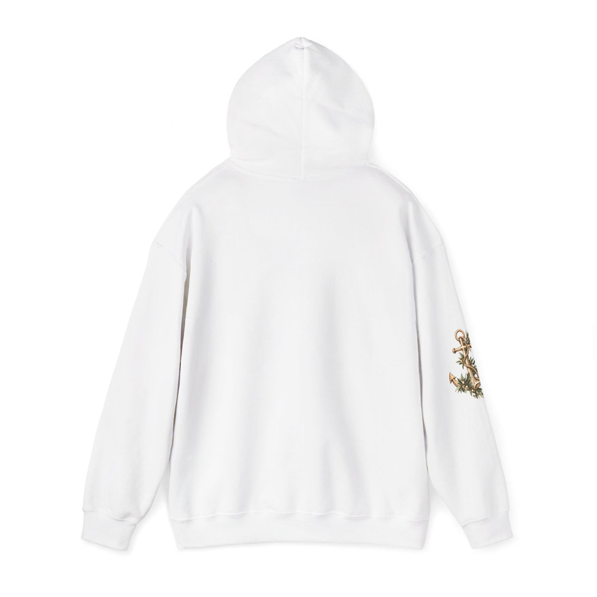 Anchored & Rising Hoodie — Nautical Anchor Floral Graphic Sweatshirt