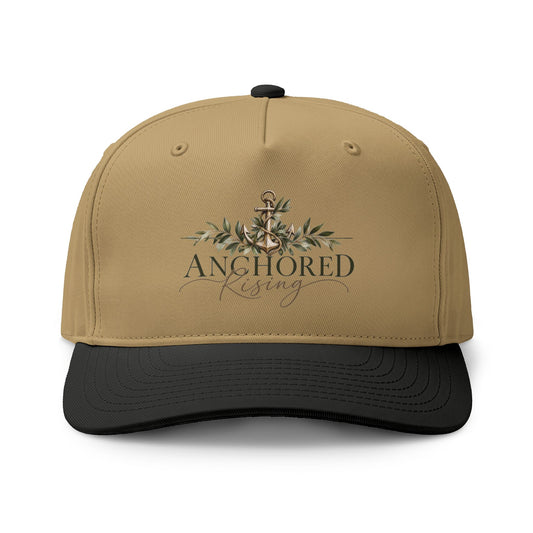 Anchored Living Two-Tone Cap – Nautical Anchor Floral Baseball Hat