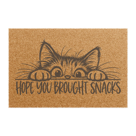 Hope You Brought Snacks Cat Doormat