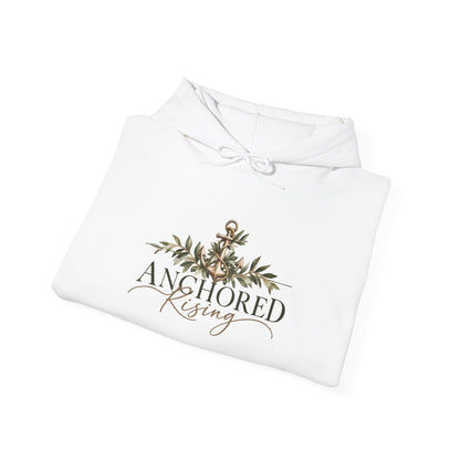 Anchored & Rising Hoodie — Nautical Anchor Floral Graphic Sweatshirt