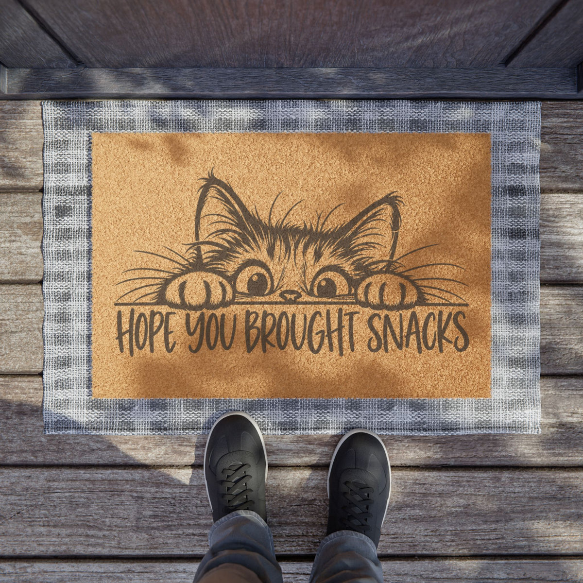 Hope You Brought Snacks Cat Doormat