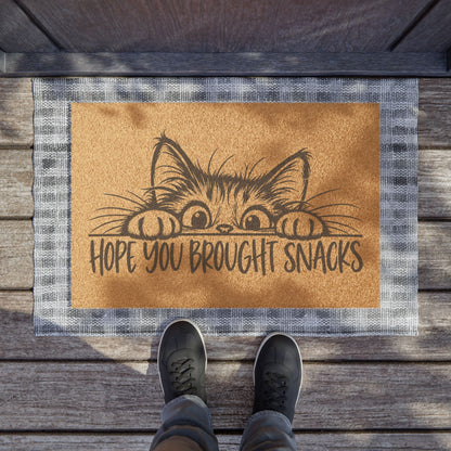Hope You Brought Snacks Cat Doormat