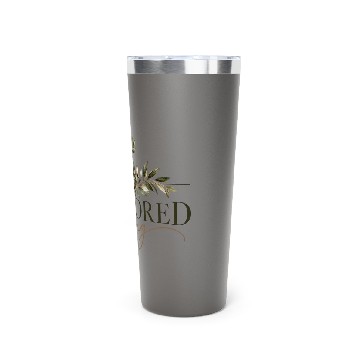 Anchored Rising 22oz Copper Vacuum Tumbler — Nautical Anchor Floral Insulated Travel Cup