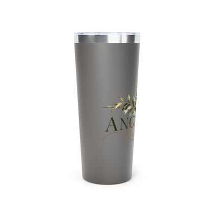 Anchored Rising 22oz Copper Vacuum Tumbler — Nautical Anchor Floral Insulated Travel Cup