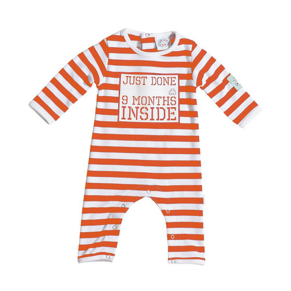 100% Organic Cotton "Just Done" Baby Romper