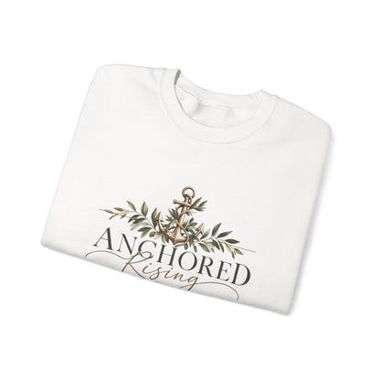 Crewneck Sweatshirt — Anchored Rising Anchor Floral Design