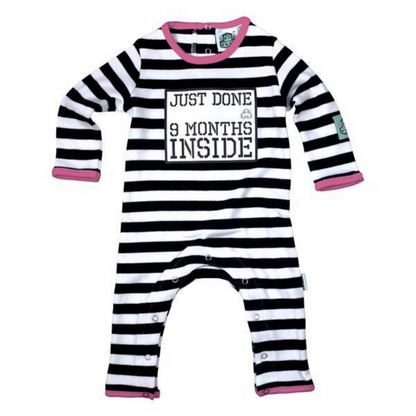 100% Organic Cotton "Just Done" Baby Romper