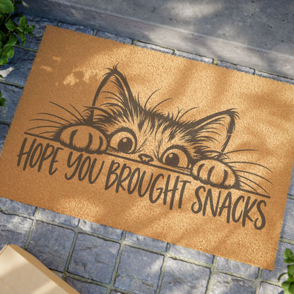 Hope You Brought Snacks Cat Doormat