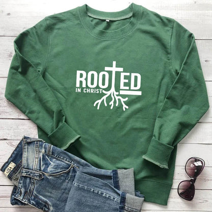 Rooted in Christ 100% Cotton Sweatshirt