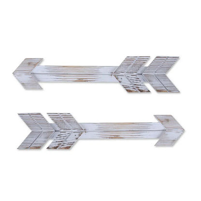 2Pieces Rustic Wood Arrow Decorative Wall Hanging Ornament