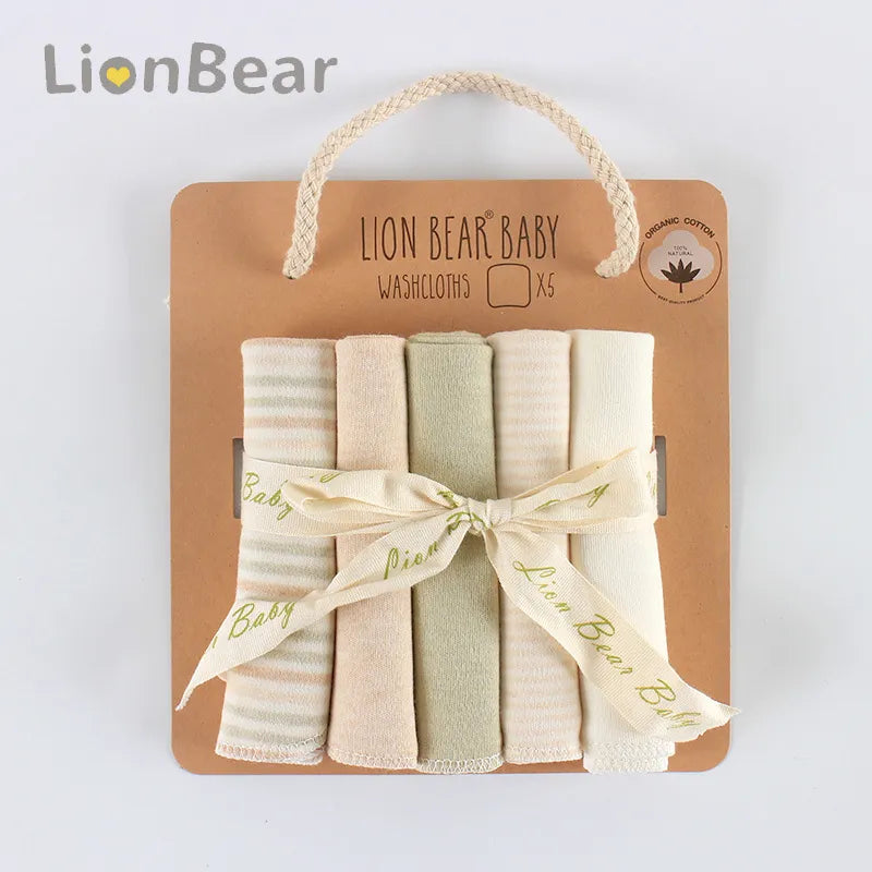 5pcs/Set Baby Natural Organic Cotton Nursing Towels