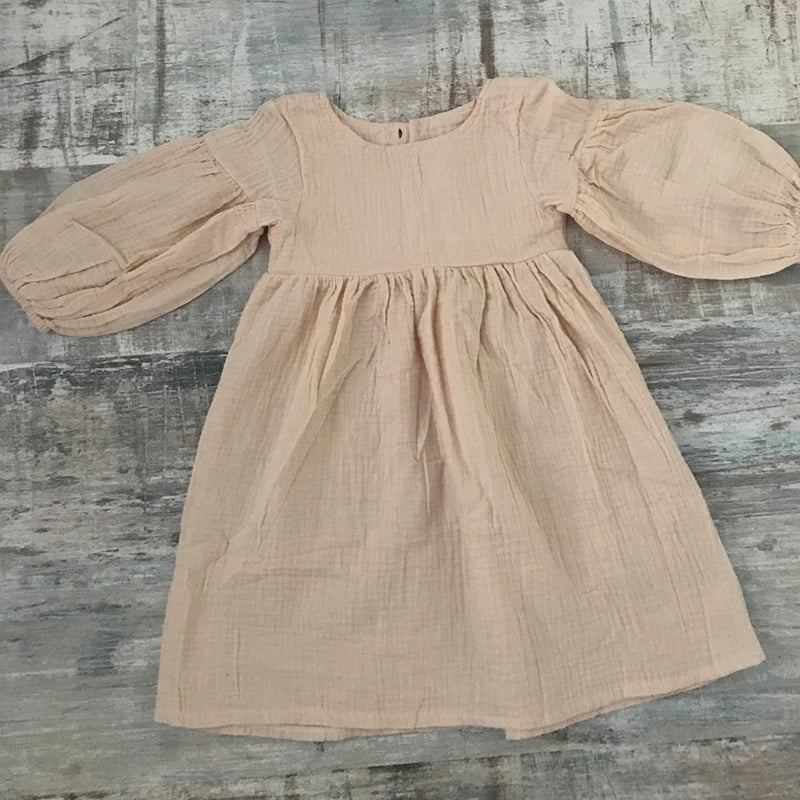 Girls 1T-6T Organic Cotton Double Gauze Loose Dress