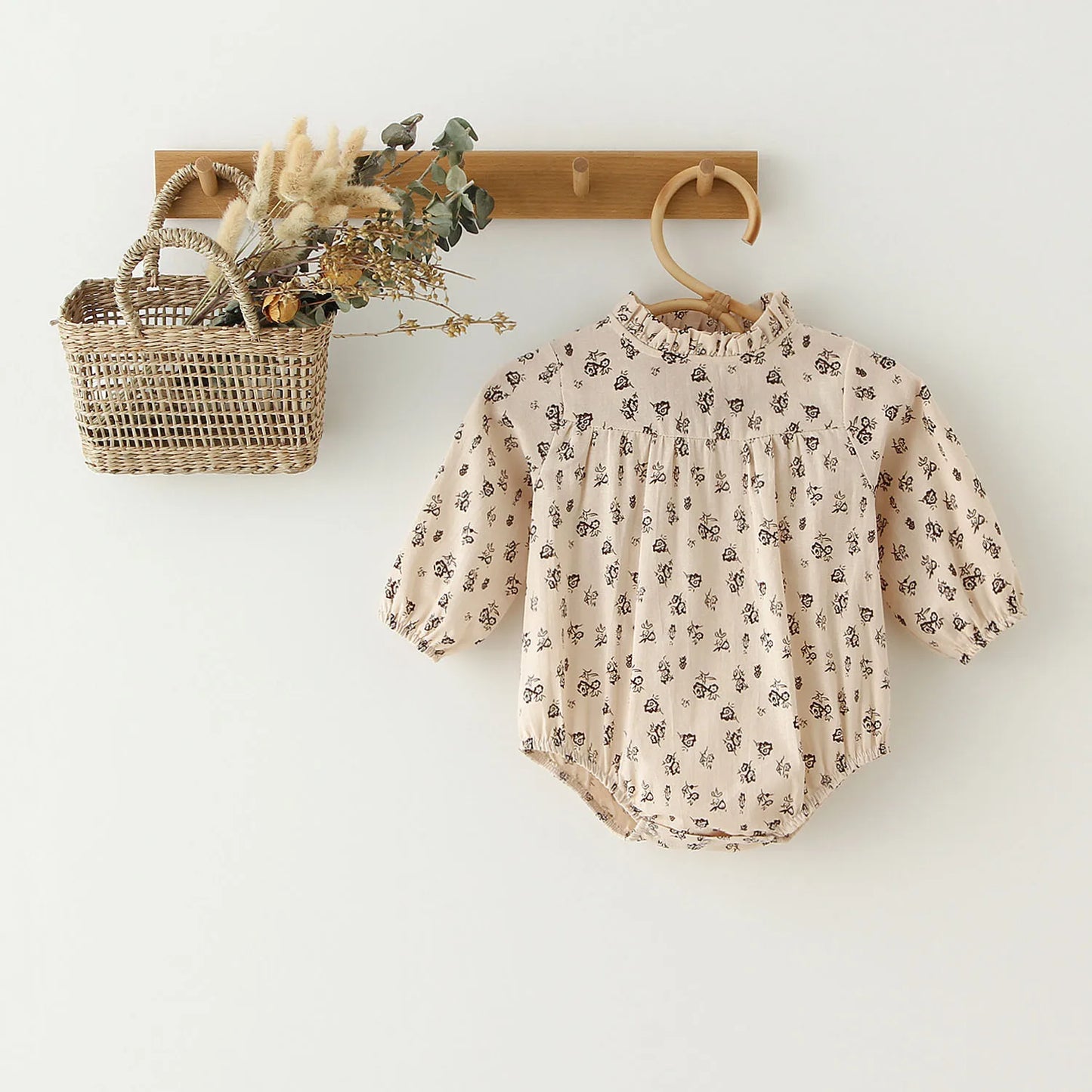 100% Cotton/Linen Blend Vintage Inspired Baby Girl Rompers and Shirts