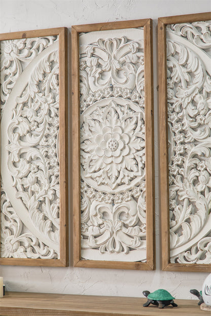 Unique Handmade Home Decor Antique White Wooden Wall Panel