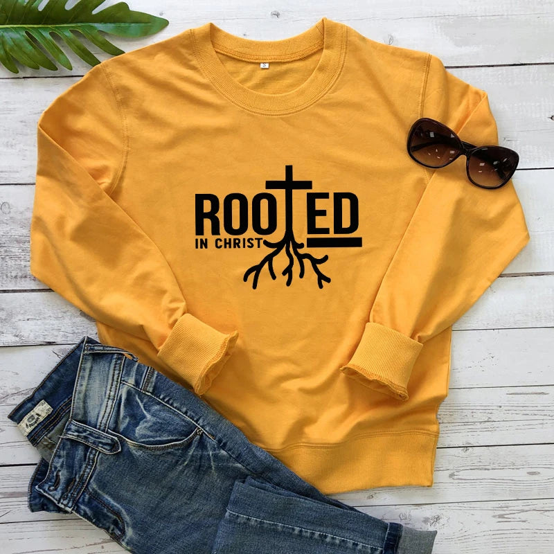 Rooted in Christ 100% Cotton Sweatshirt