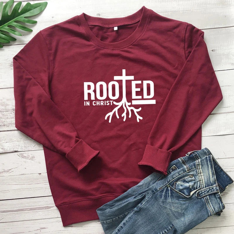 Rooted in Christ 100% Cotton Sweatshirt