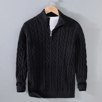 100% Cotton Designer New Long Sleeve Casual Thick Sweaters Men