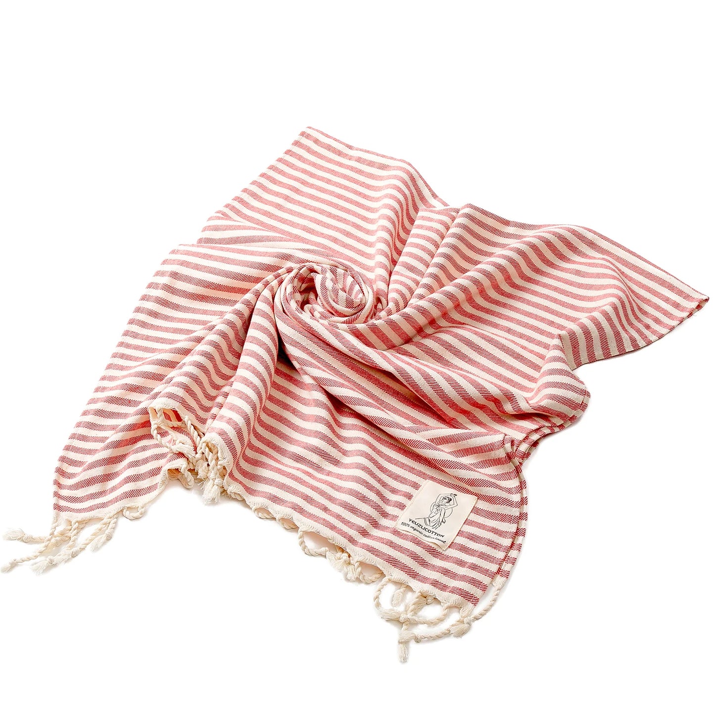 100% Cotton Striped Tassel Bath Beach Towel for Home 40 x 70 inch