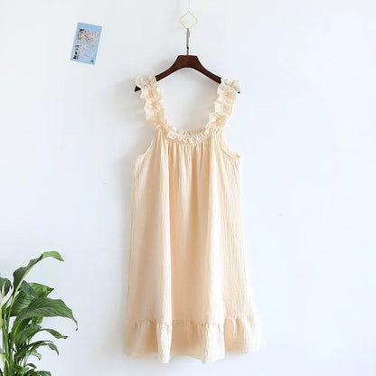 100% Cotton Crepe Ladies Tank Top Dress