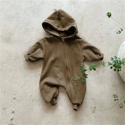 100% Cotton Baby Romper Hooded Onesie Outfit