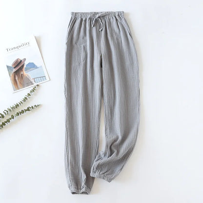 100% Cotton Crepe Trousers