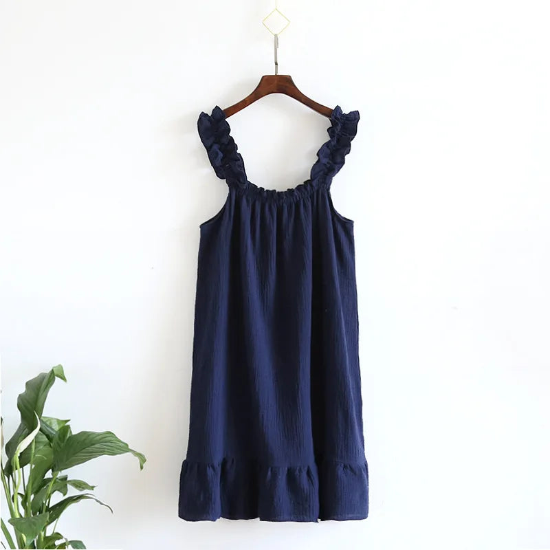 100% Cotton Crepe Ladies Tank Top Dress