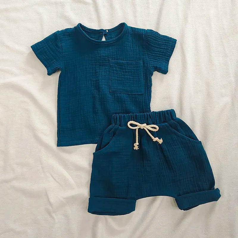 100% Cotton Baby Shirt and Short Set