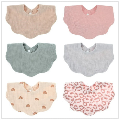 10pc/Set 100% Waffle Cotton Baby Bibs