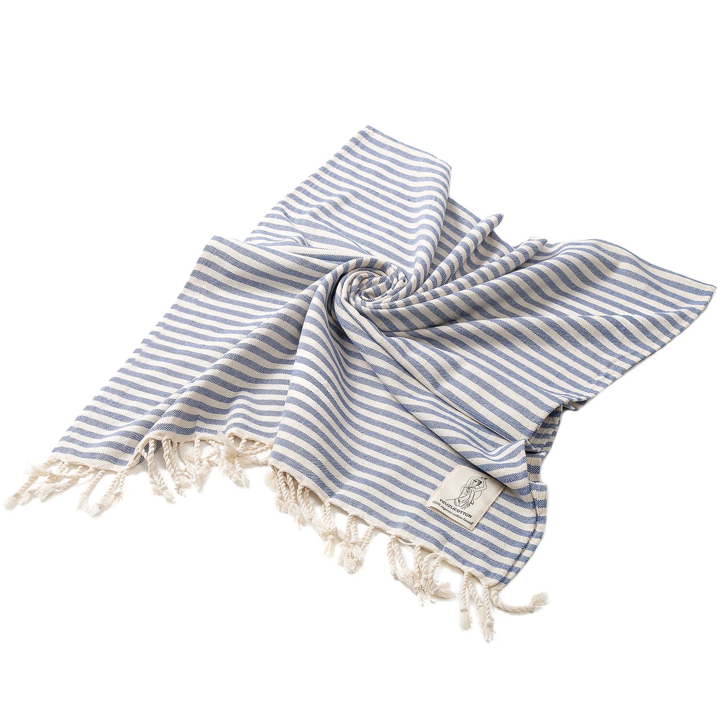 100% Cotton Striped Tassel Bath Beach Towel for Home 40 x 70 inch