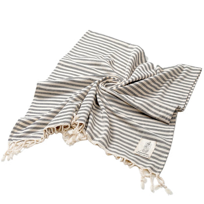 100% Cotton Striped Tassel Bath Beach Towel for Home 40 x 70 inch