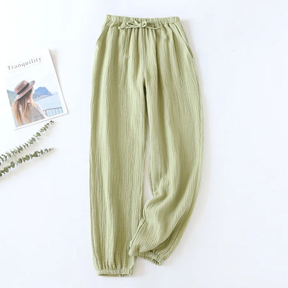 100% Cotton Crepe Trousers