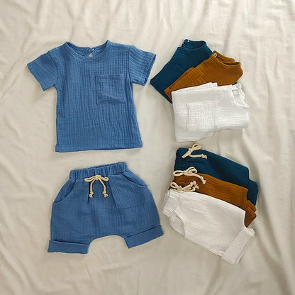 100% Cotton Baby Shirt and Short Set