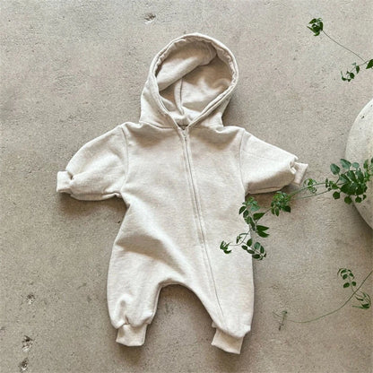 100% Cotton Baby Romper Hooded Onesie Outfit