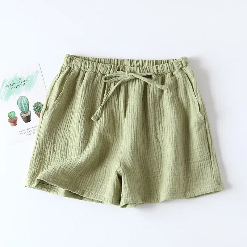 100% Cotton Crepe Ladies Summer Shorts