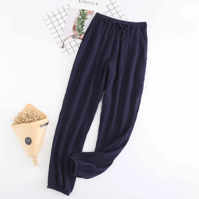 100% Cotton Crepe Trousers