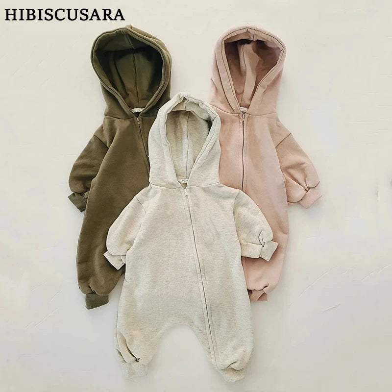 100% Cotton Baby Romper Hooded Onesie Outfit