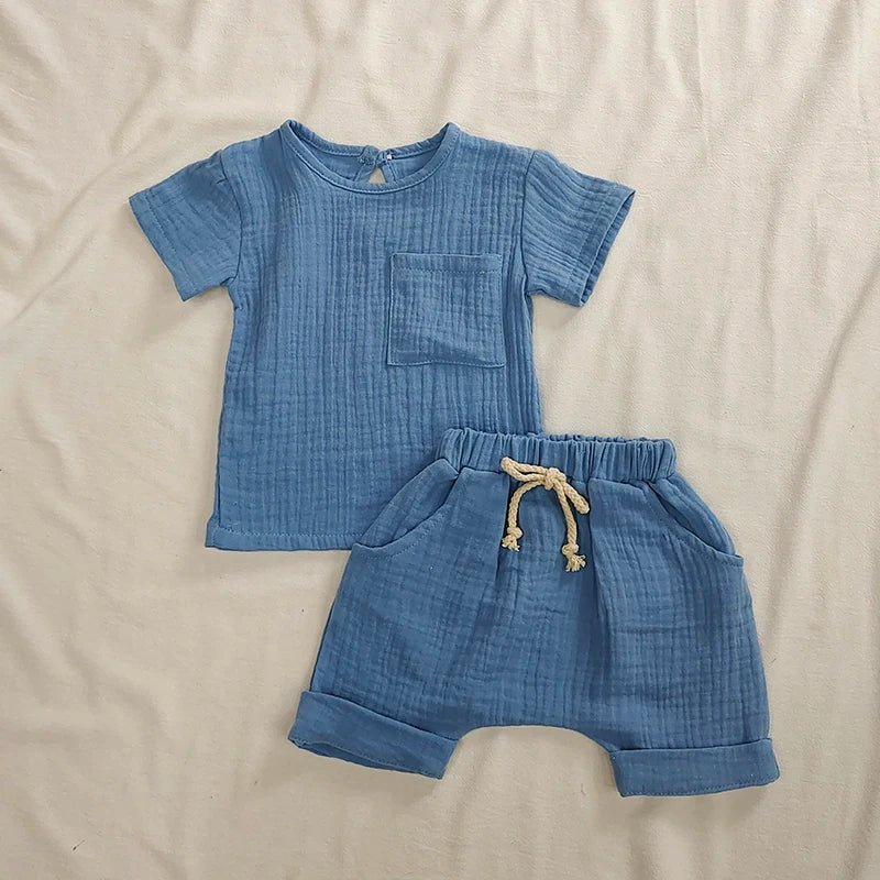 100% Cotton Baby Shirt and Short Set