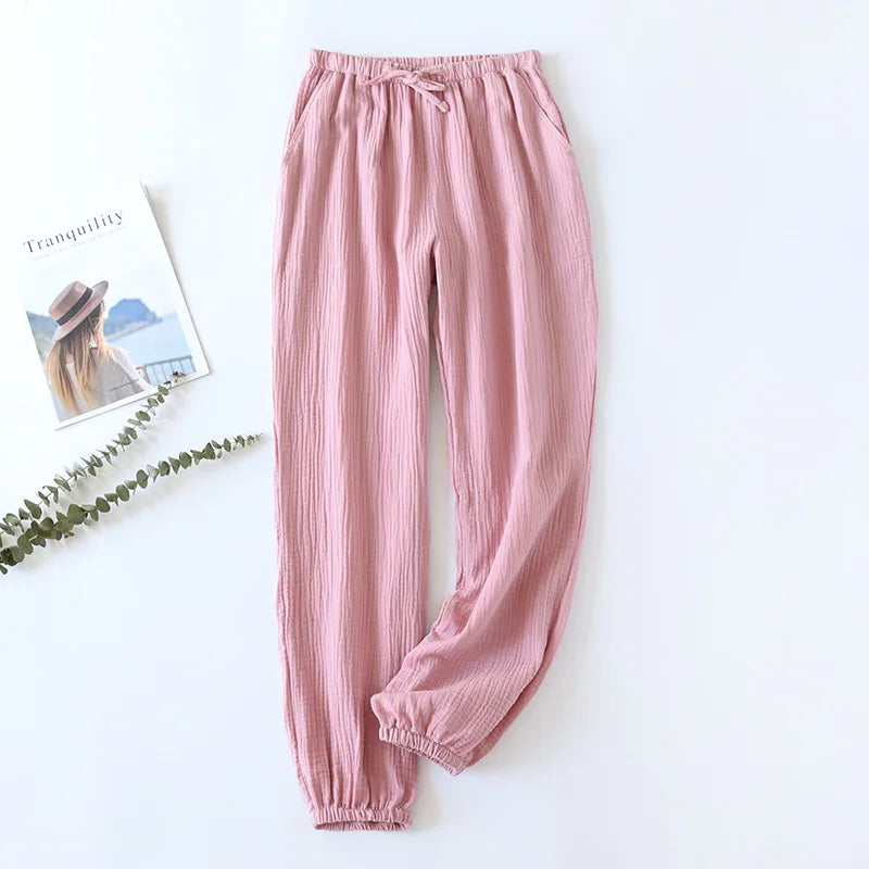 100% Cotton Crepe Trousers