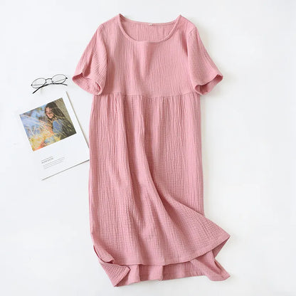 100% Cotton Lightweight Spring and Summer Lounge Dress