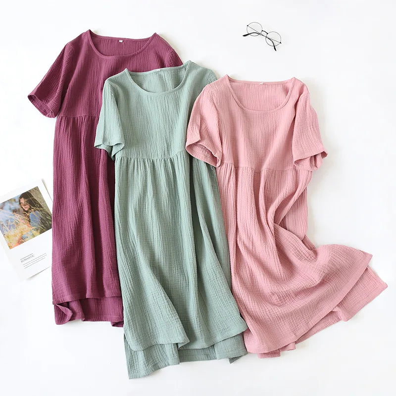 100% Cotton Lightweight Spring and Summer Lounge Dress