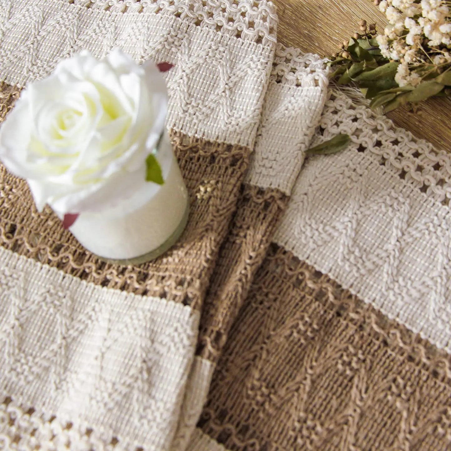 Boho Macrame Table Runner With Tassels