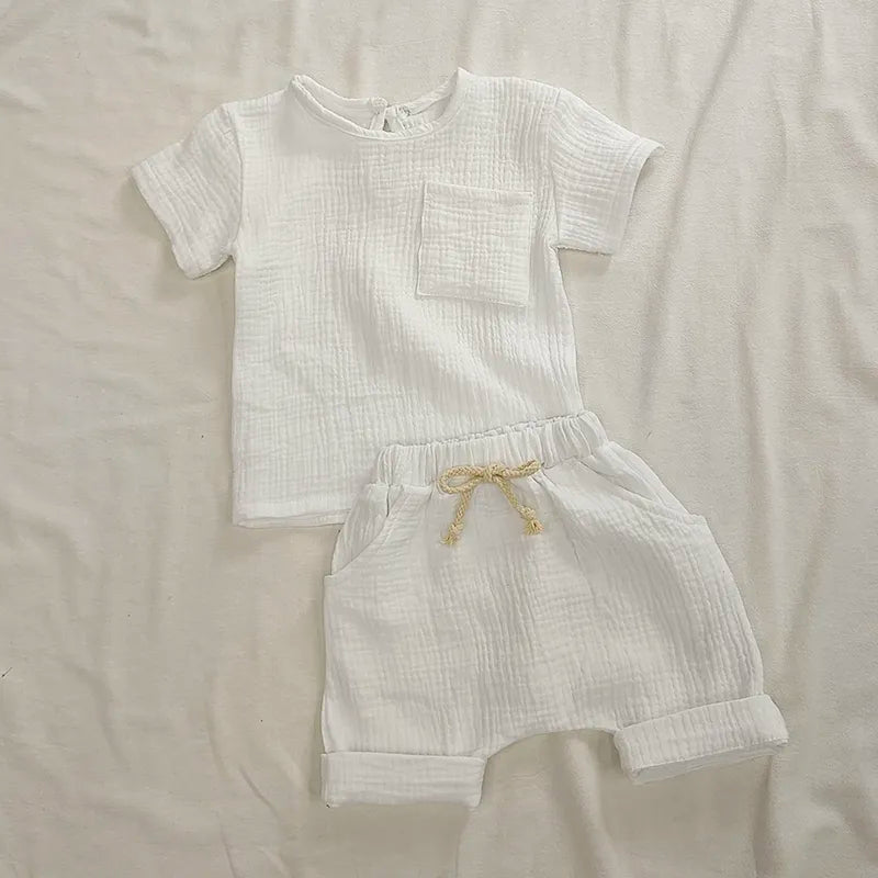 100% Cotton Baby Shirt and Short Set