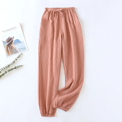 100% Cotton Crepe Trousers