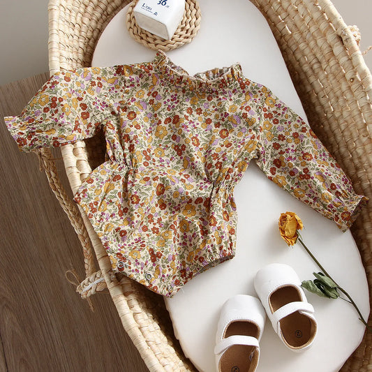 100% Cotton/Linen Blend Vintage Inspired Baby Girl Rompers and Shirts