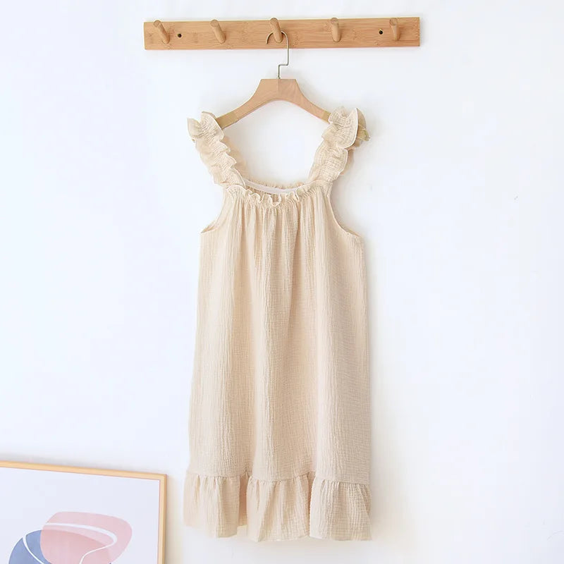 100% Cotton Crepe Ladies Tank Top Dress