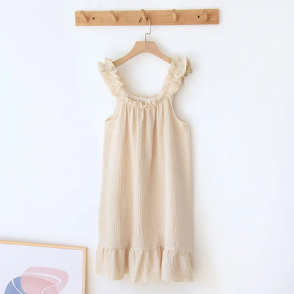 100% Cotton Crepe Ladies Tank Top Dress