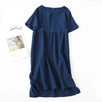 100% Cotton Lightweight Spring and Summer Lounge Dress