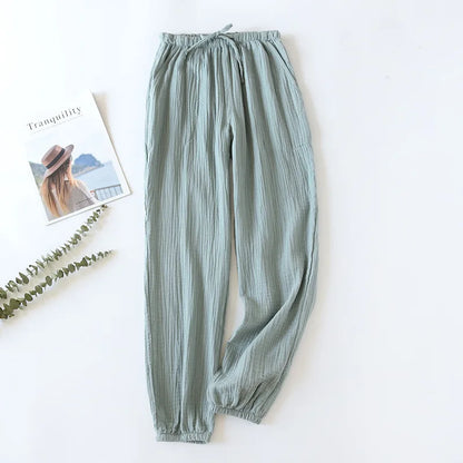 100% Cotton Crepe Trousers