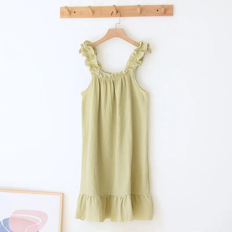 100% Cotton Crepe Ladies Tank Top Dress