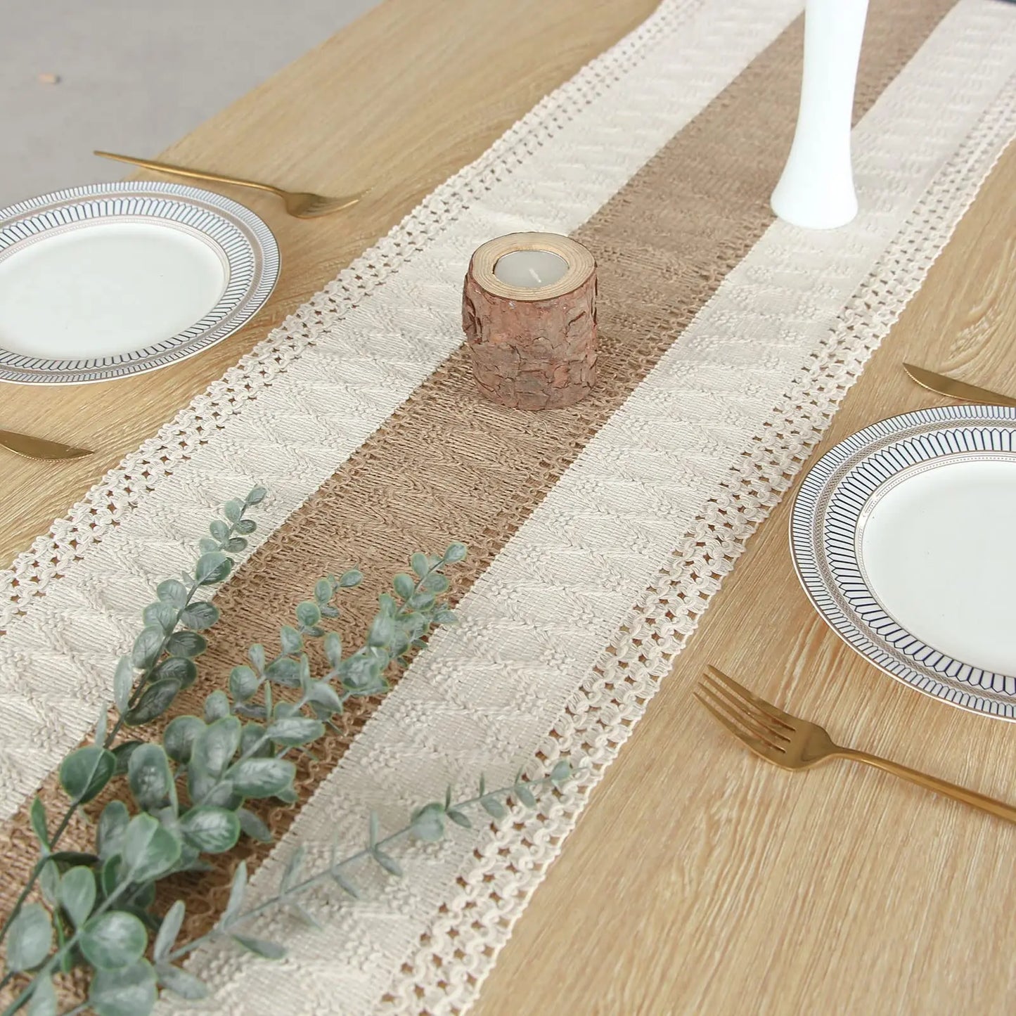 Boho Macrame Table Runner With Tassels